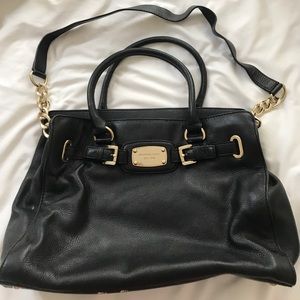 Black leather Michael Kors purse
