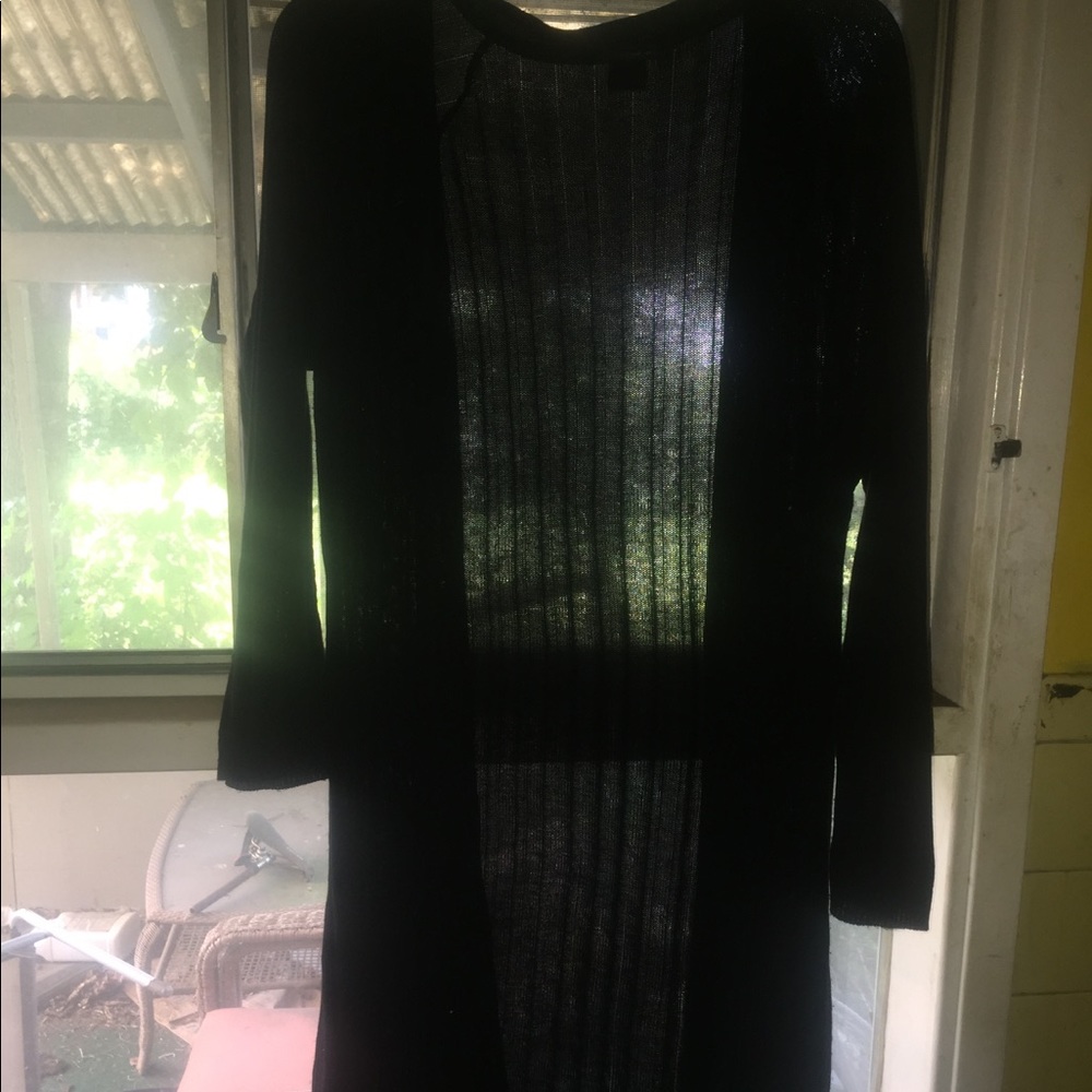 Black long cardigan