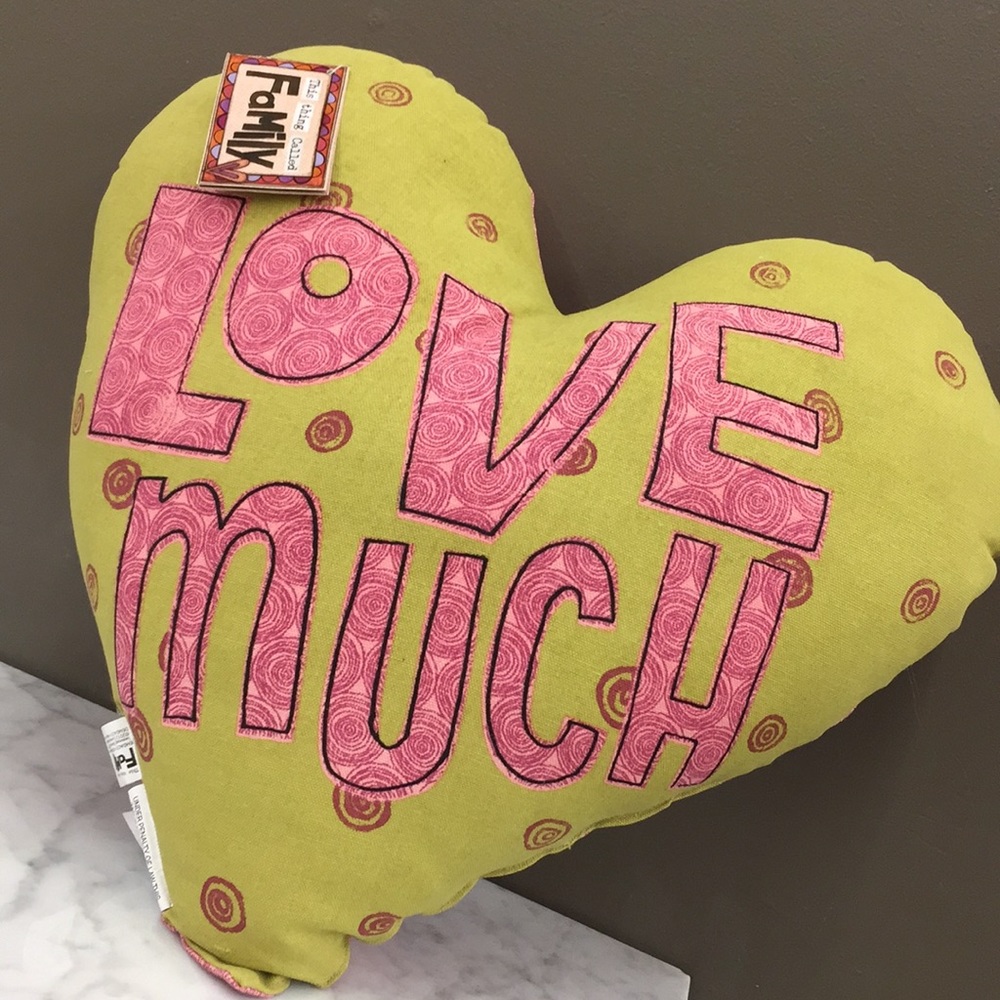 New with tags 'Love much " heart shaped pillow - Picture 2 of 3