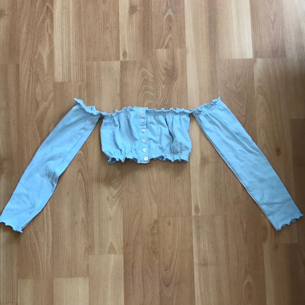Sky blue crop top