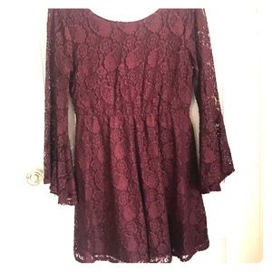 Maroon Winter Dress.