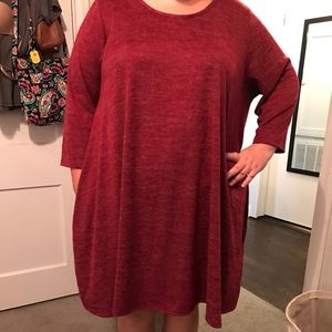 Lovesick by Torrid red/maroon dress with pockets
