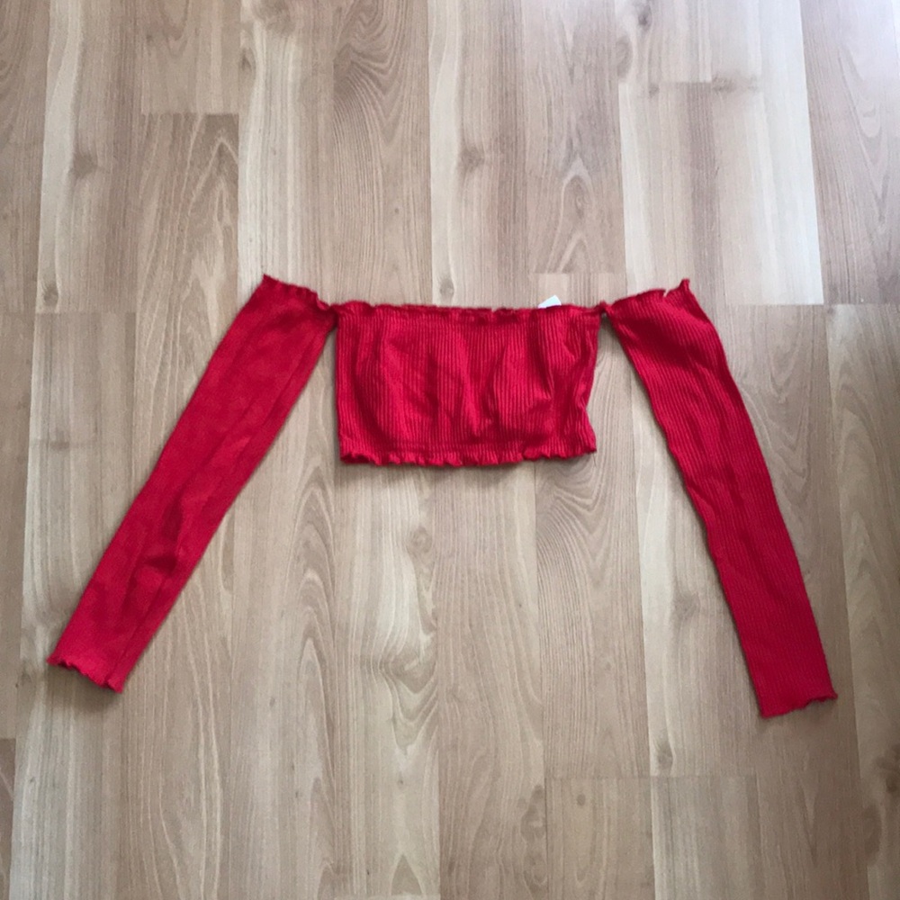 Orange/red crop top. Tags still on!