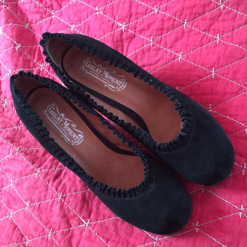 Jeffrey Campbell Black Suede Pumps Sz 10