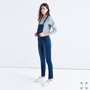 Button-Front Skinny Overalls