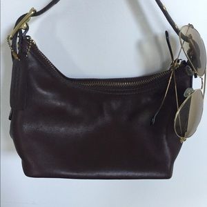 Small brown leather Coach bag