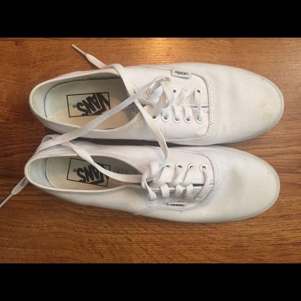Vans white sneakers