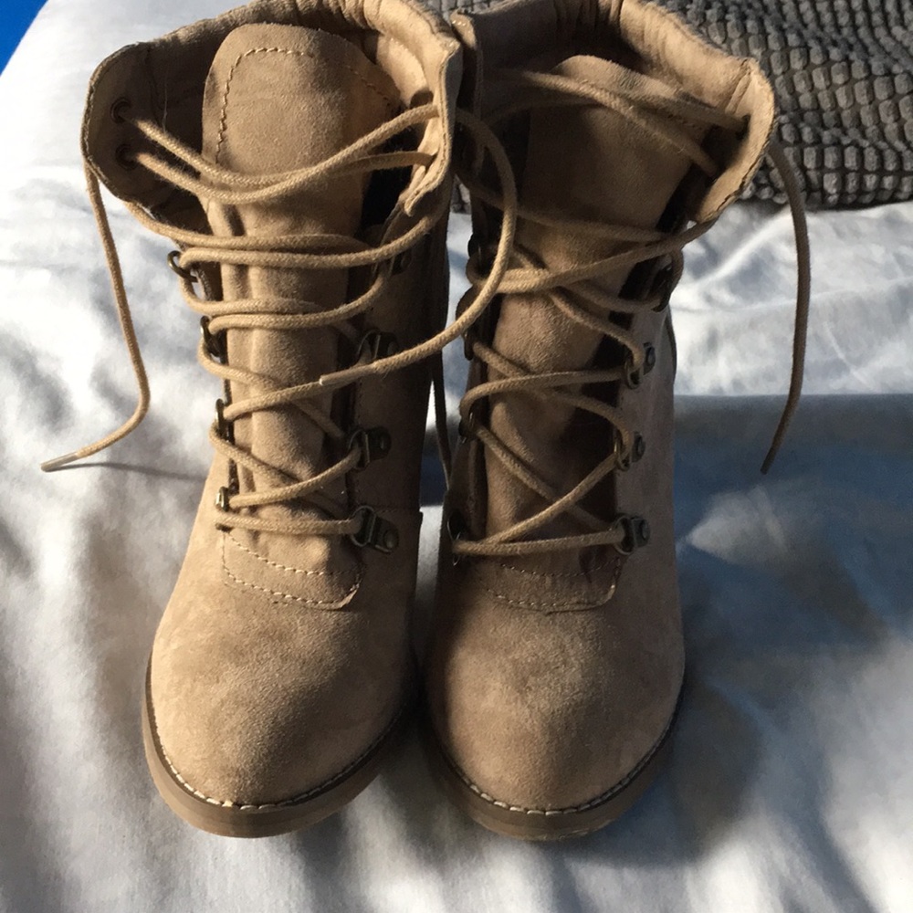 Lace up booties