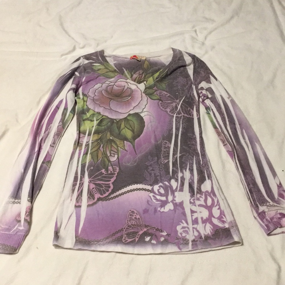 Rose and butterfly Sweater