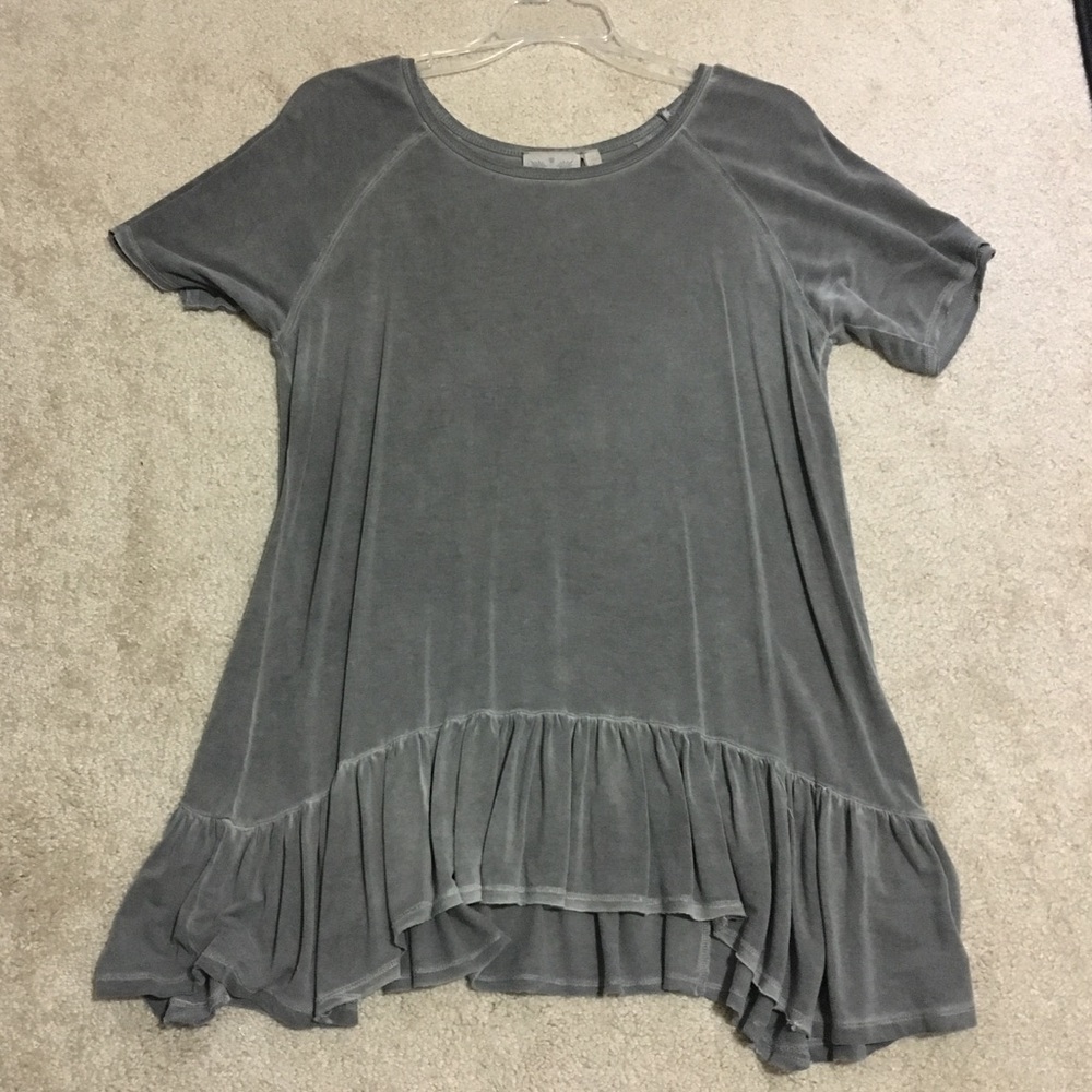 Vintage Sage Colored Boutique Ruffle Top💕