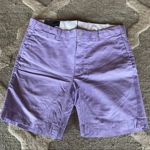 Polo Purple and White Checkered Men's Shorts