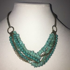 Turquoise MultiShape Beaded Necklace