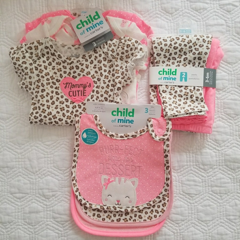 Pink and Animal Print Baby Girl Items!