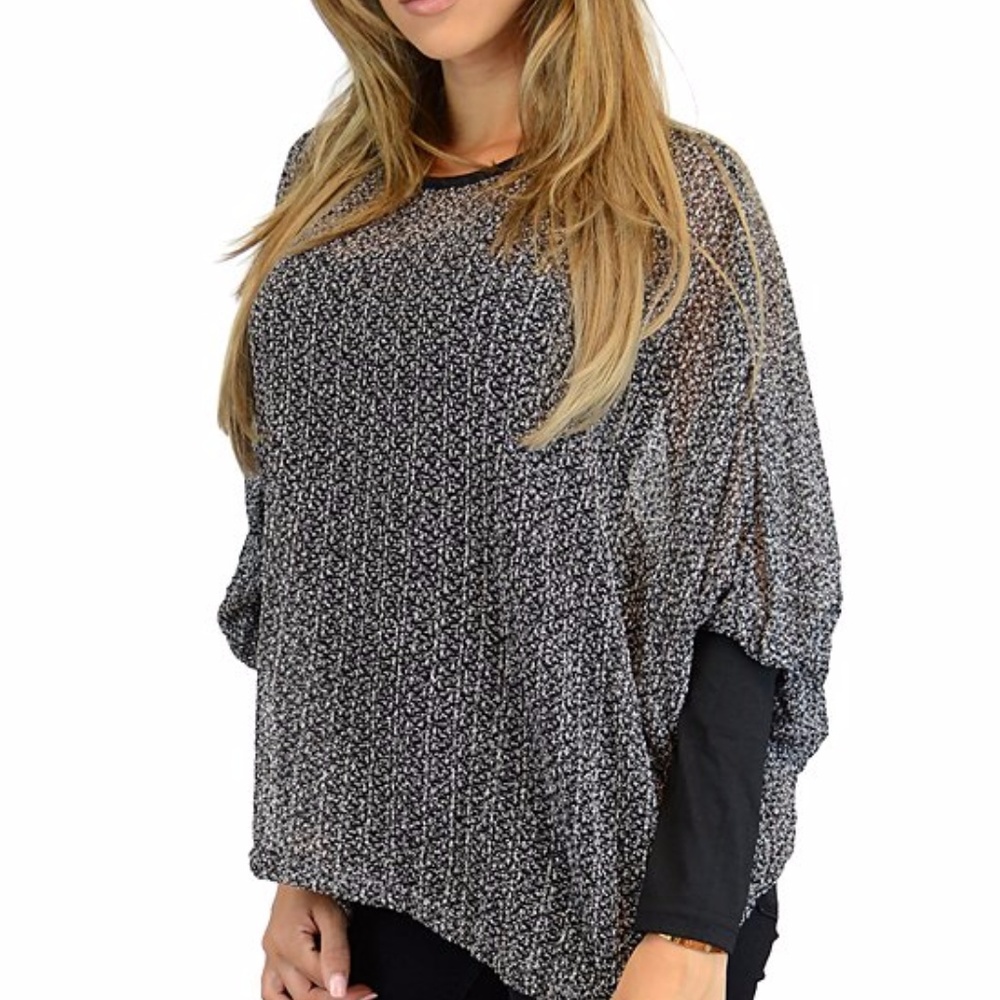 Black Gabrielle Dolman Tunic