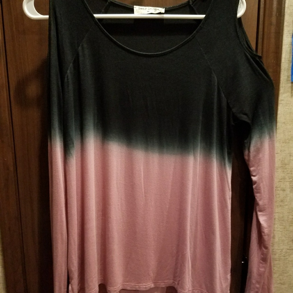 Ombre Cold shoulder top