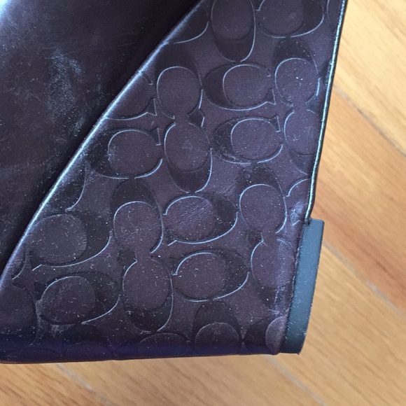 Brown coach wedged peep toe shoes - Picture 5 of 6