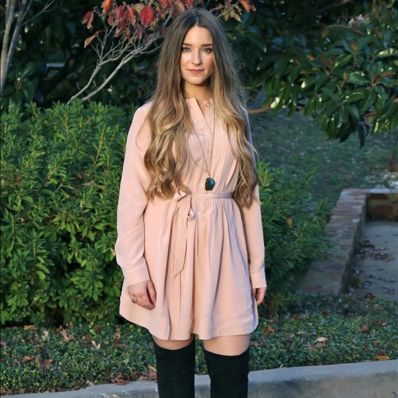 Ro & De Noir Giselle Pink Silk Dress - Picture 1 of 3