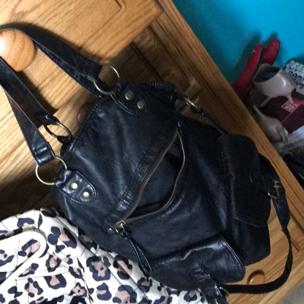 Black boho purse