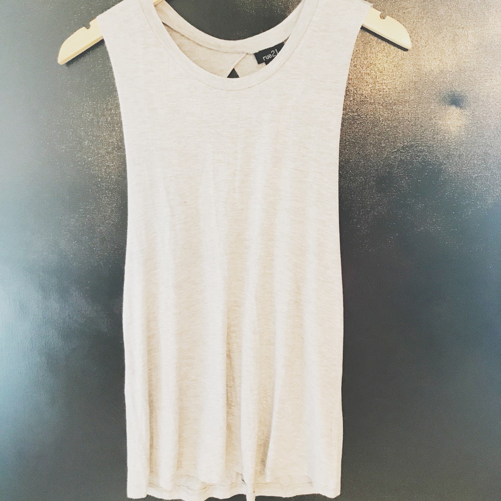 Twisted open back tank