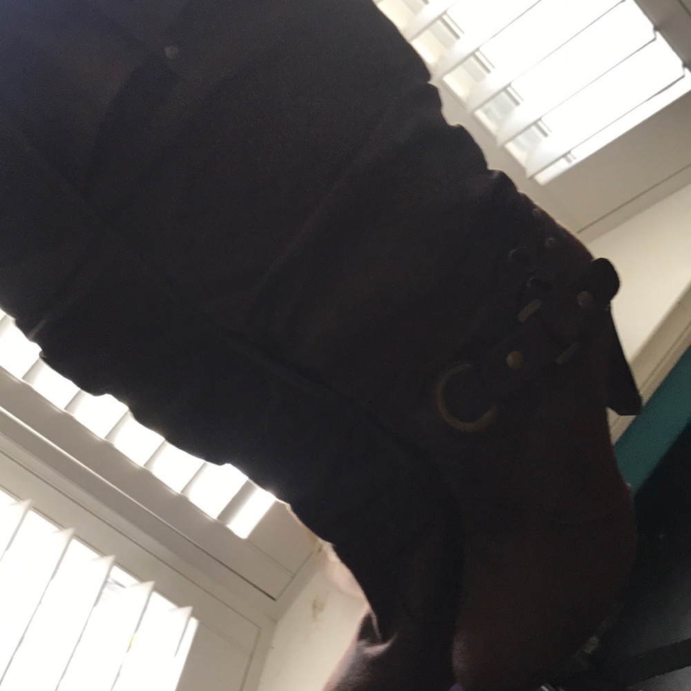 Brown boots with heal
