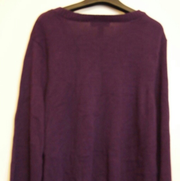 New 3X V neck purple pizaaz sweater - Picture 3 of 5