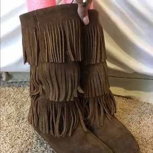 Minnetonka Fringe Boots