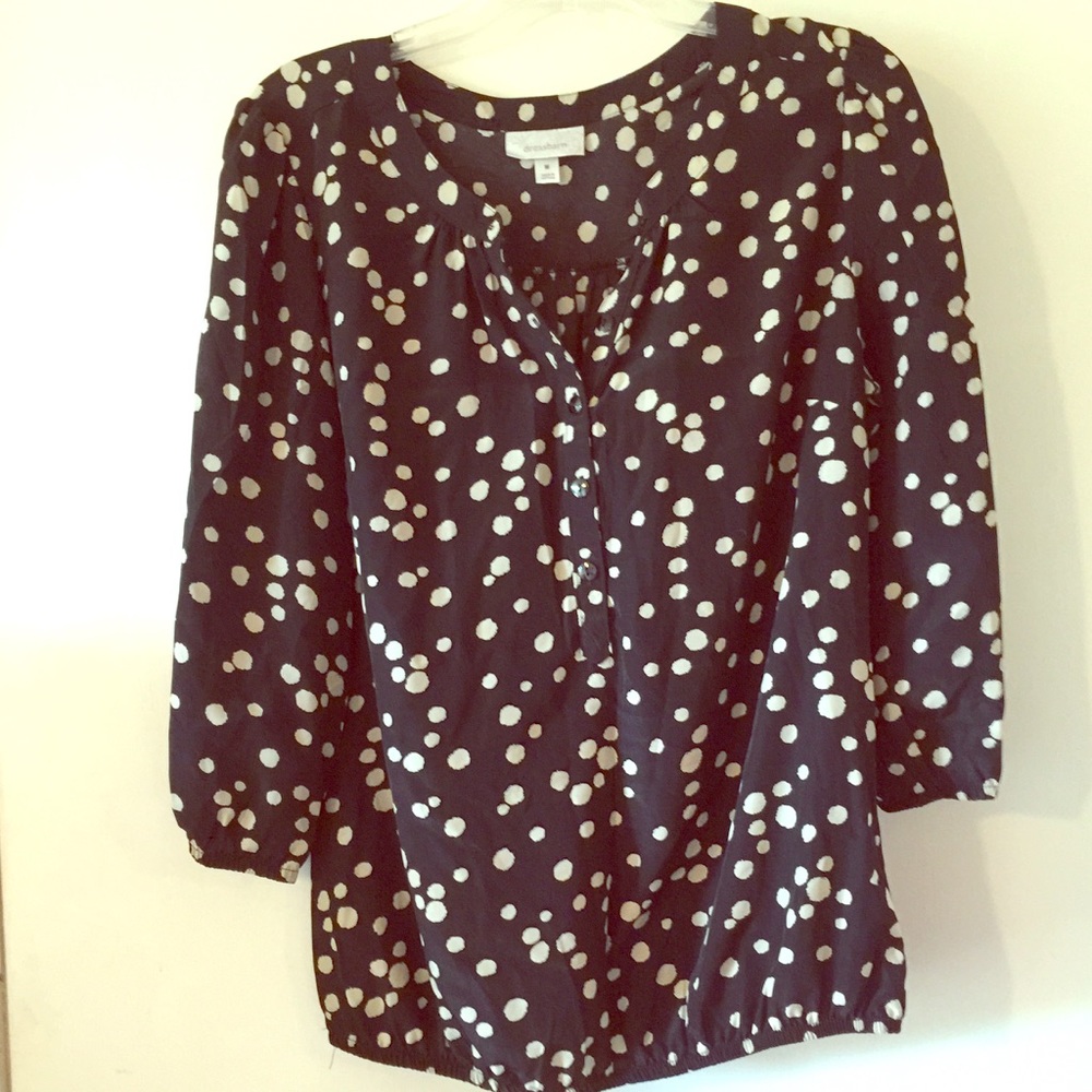 Black and beige Dress Barn blouse