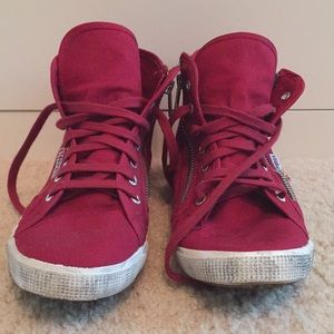 Superga red high-tops