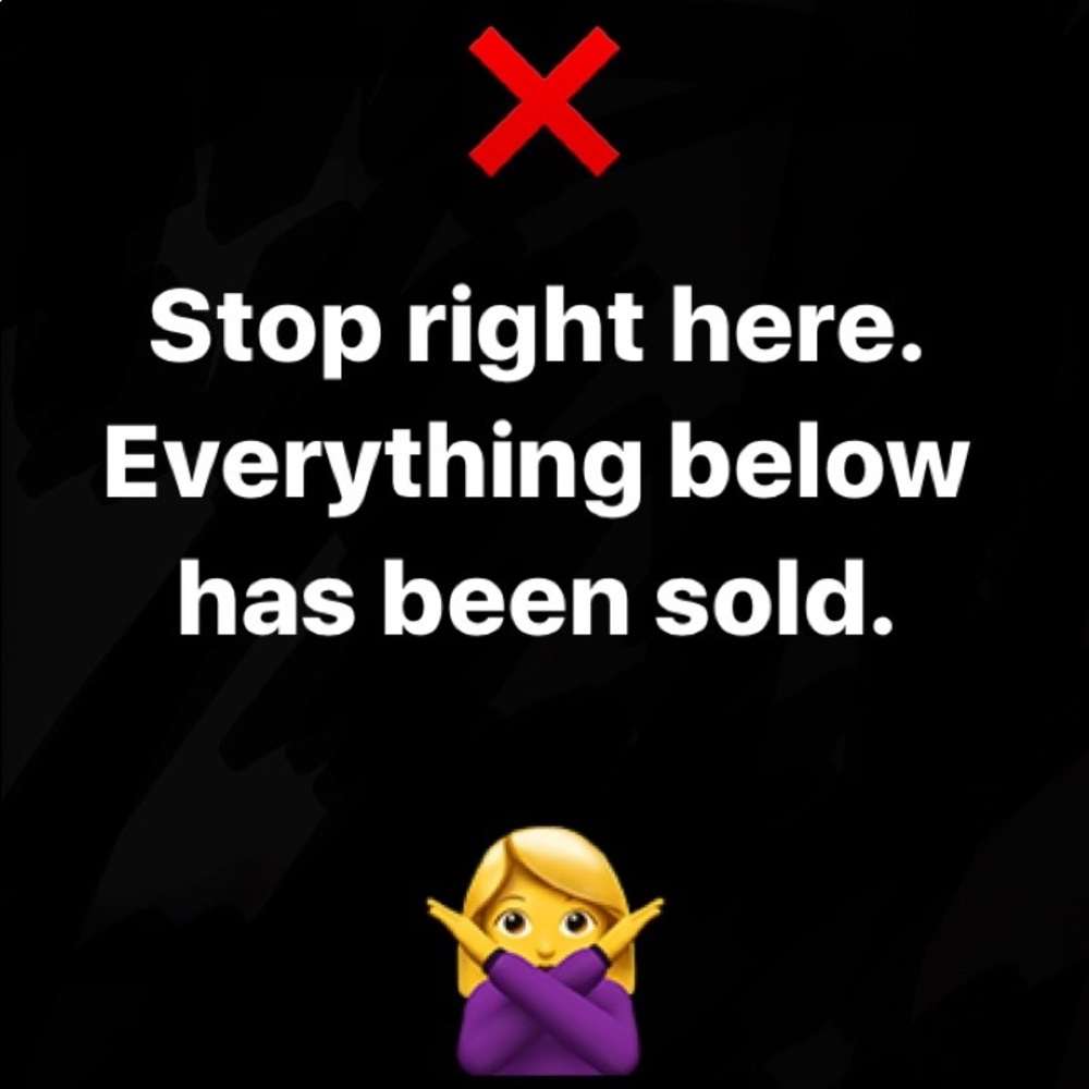 Everything below is sold