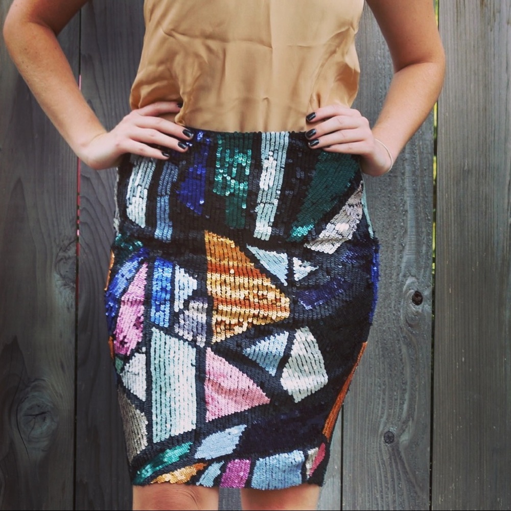 2nd Day Sequin Midi Skirt