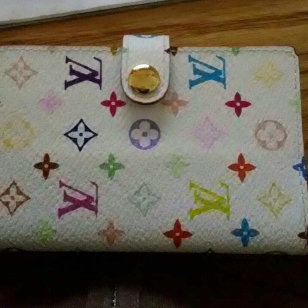 Authentic multi colored agenda card case