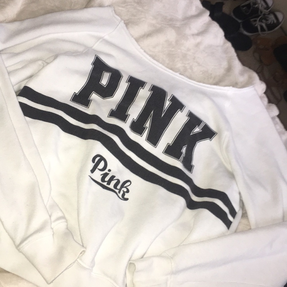 Pink cropped hoodie
