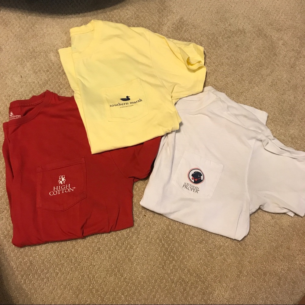 3 southern brand pocket tshirts