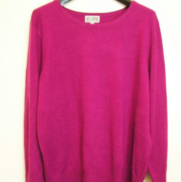 Magenta color Womens sweater JM Collection - Picture 3 of 4