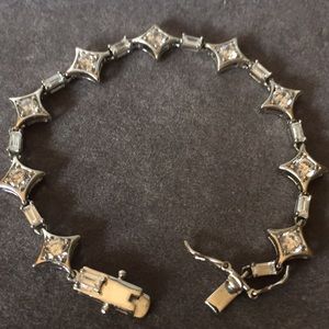 Sterling silver bracelet with CZ stones 925