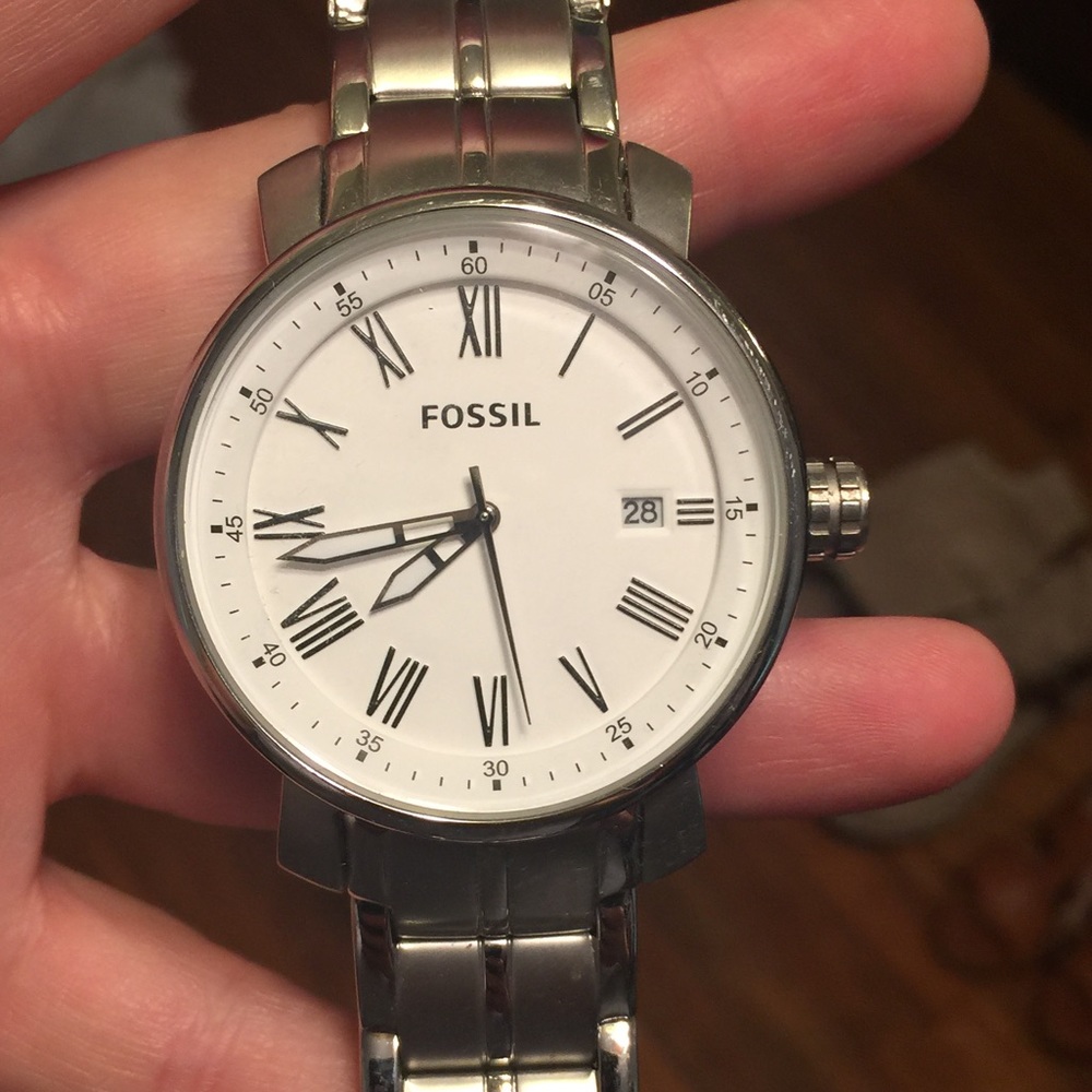 Ladies Large Face Fossil Watch