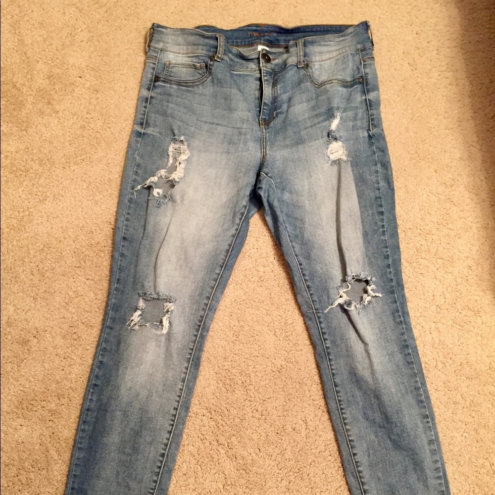 Maurice's ripped skinny jeans