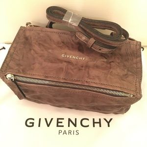 Givenchy mini Pandora Pepe Leather in Charcoal