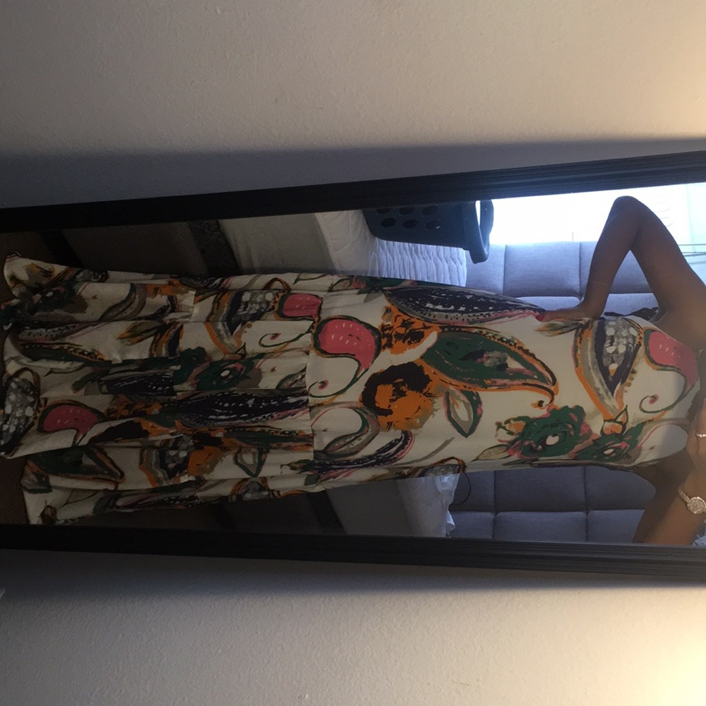 It's a sheer dress with a slip under.