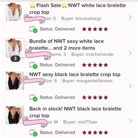 NWT white lace bralette (XS,S,M) - Picture 4 of 4