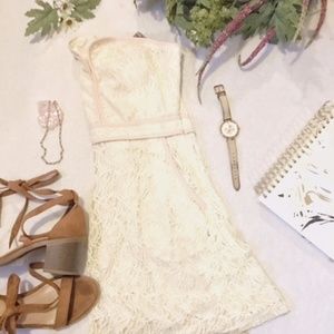 Urban Outfitters NWT cream/pink lace dress