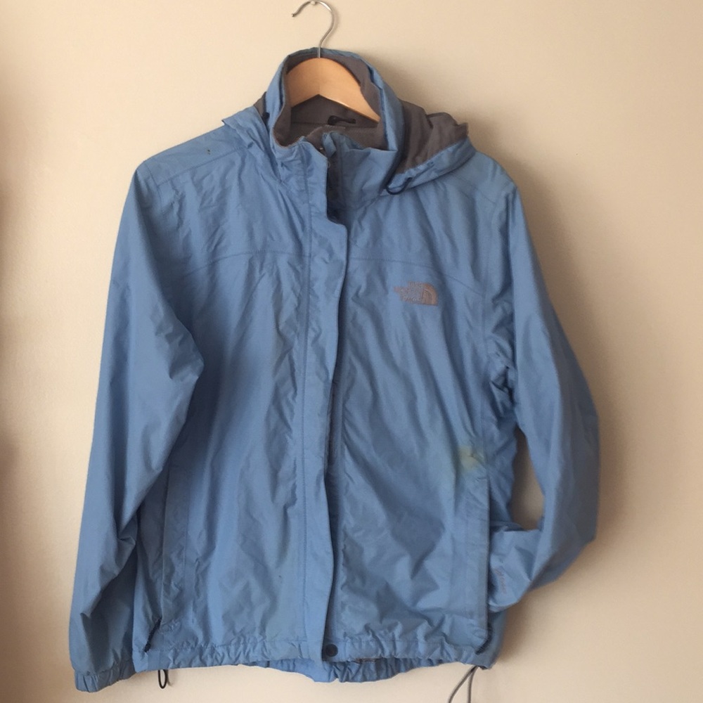 Blue North Face Raincoat