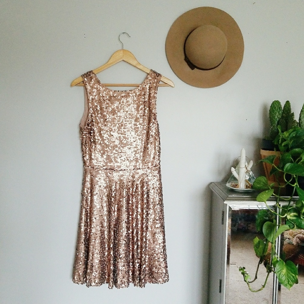 Sequin Rose Gold Party Dress