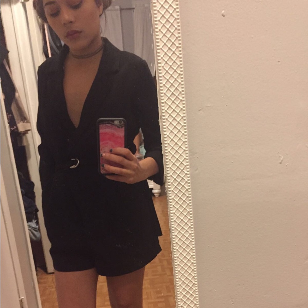 Never worn!! Suit style romper
