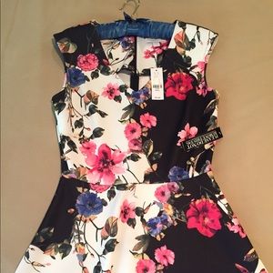New York & Company floral sleeveless dress (small)