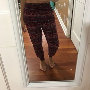 Red bohemian pants