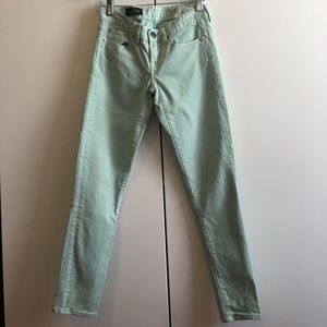 J Crew: Toothpick ankle Skinny Mint Green