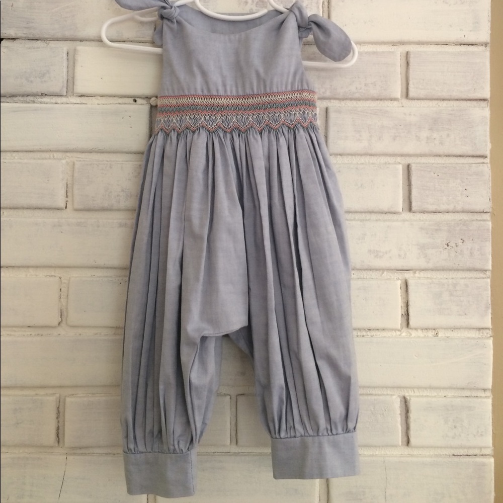 Smocked Pleated Bubble Romper 12-18 months