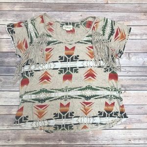 Ralph Lauren Denim and Supply Aztec Fringe Top