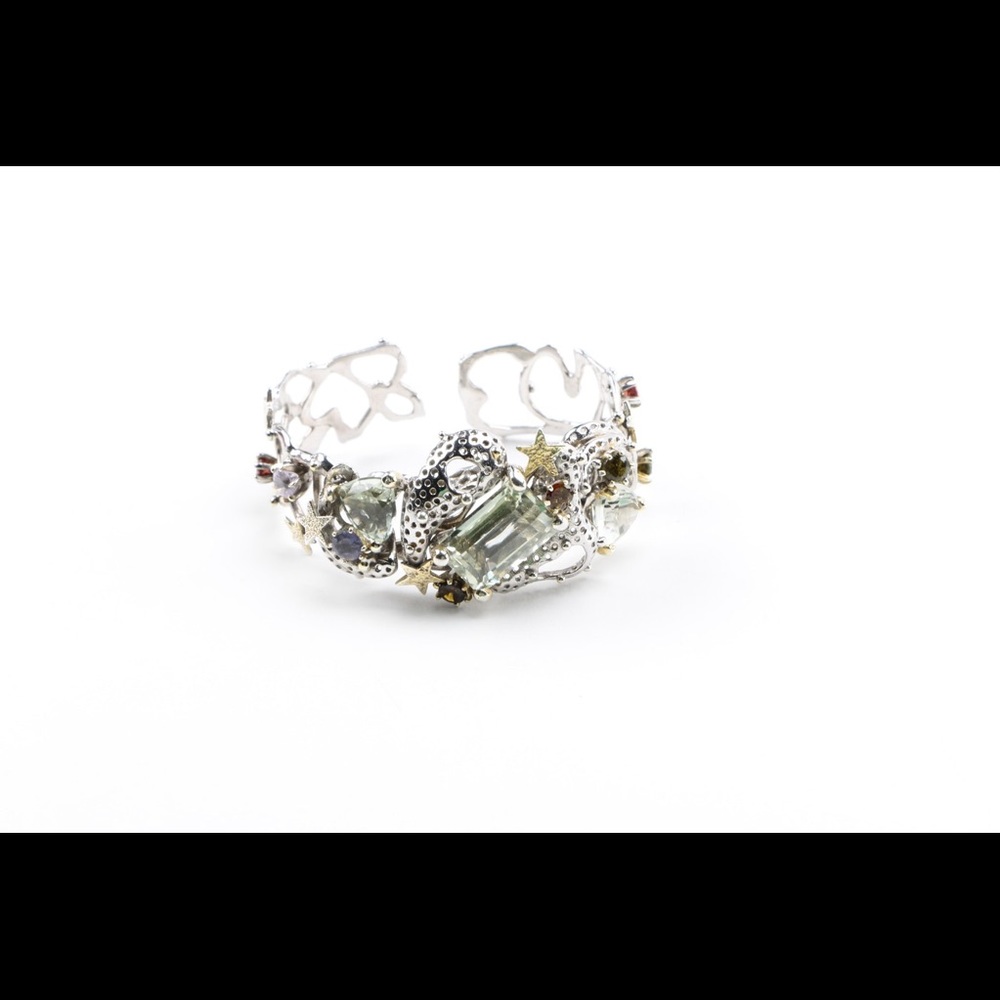 Sold Amethyst Andalusite Bangle Cuff Bracelet